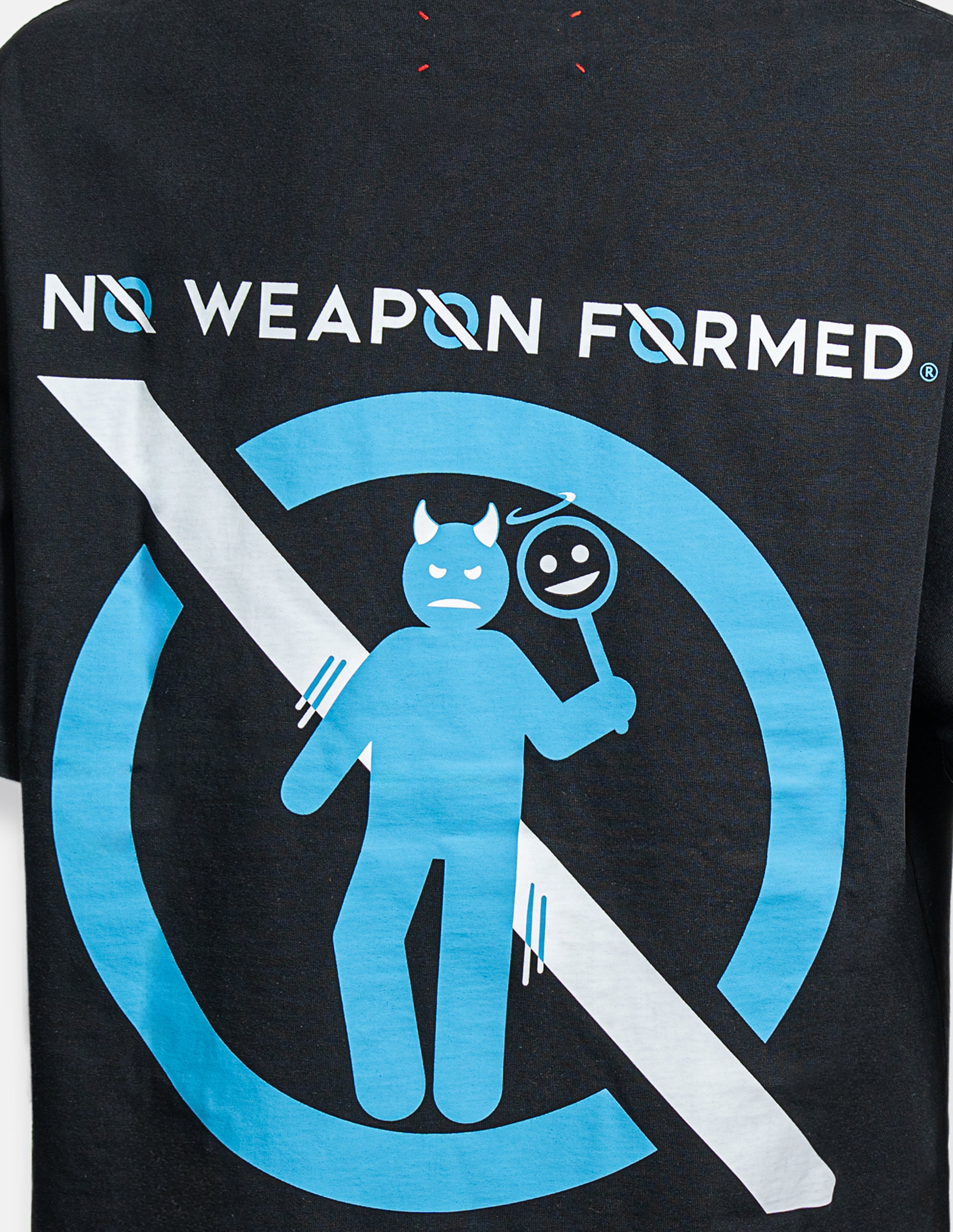 No Two Faced People Oversized Tee Blue Back 2