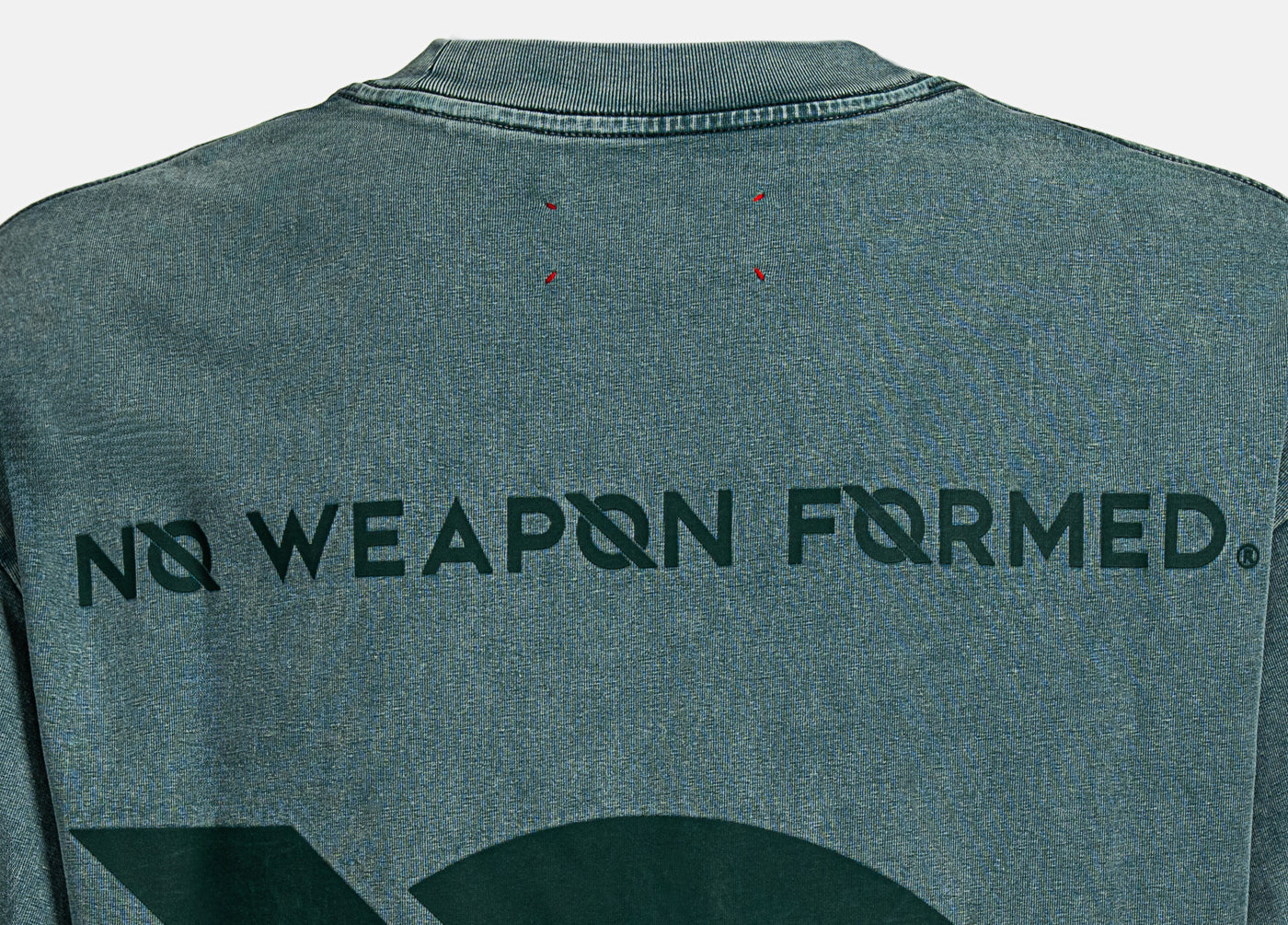 Washed Printed Logo Over Size Tee – No Weapon Formed Collection