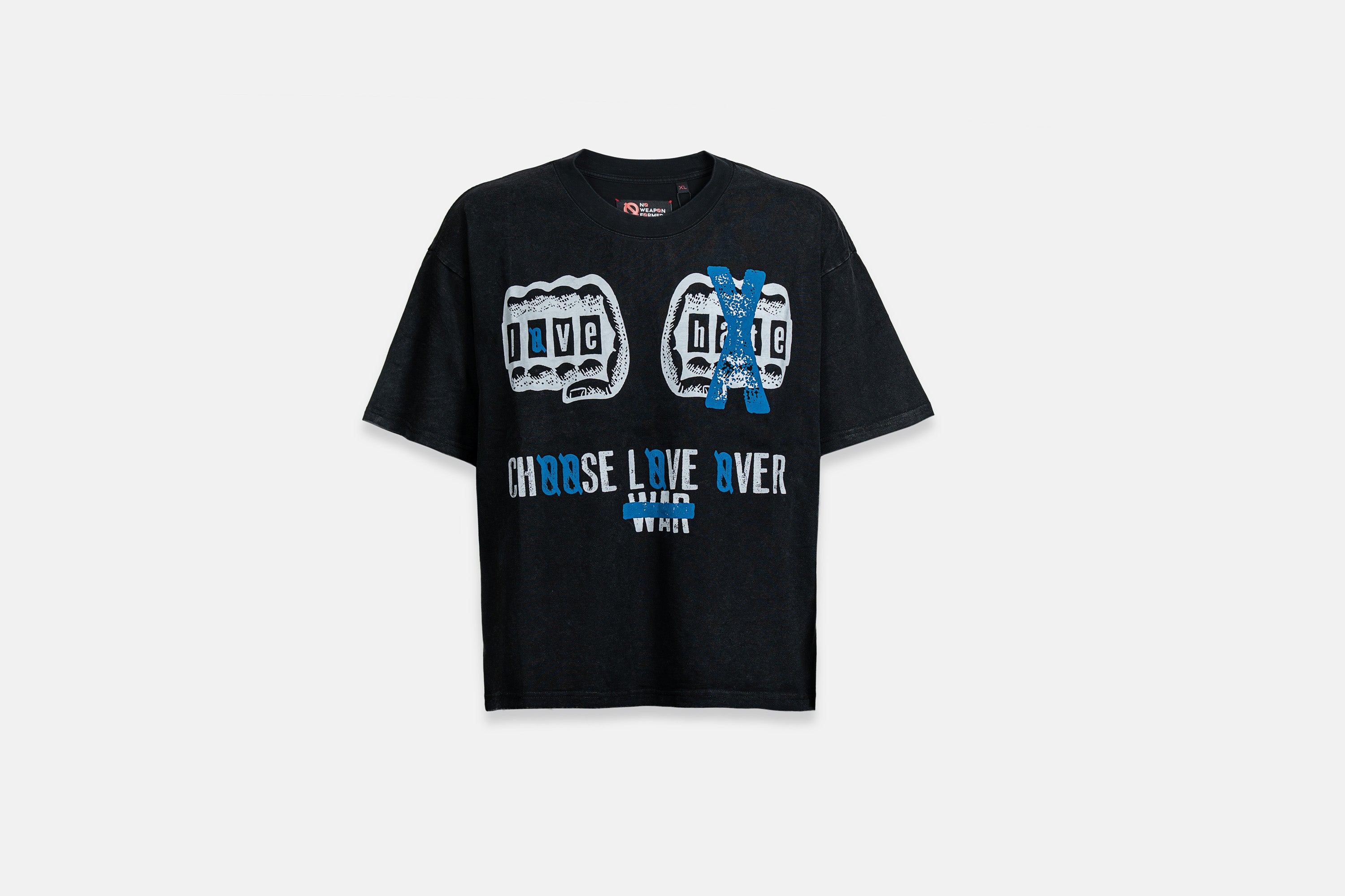 Love Over Hate Cropped Tee - No Weapon Formed Collection
