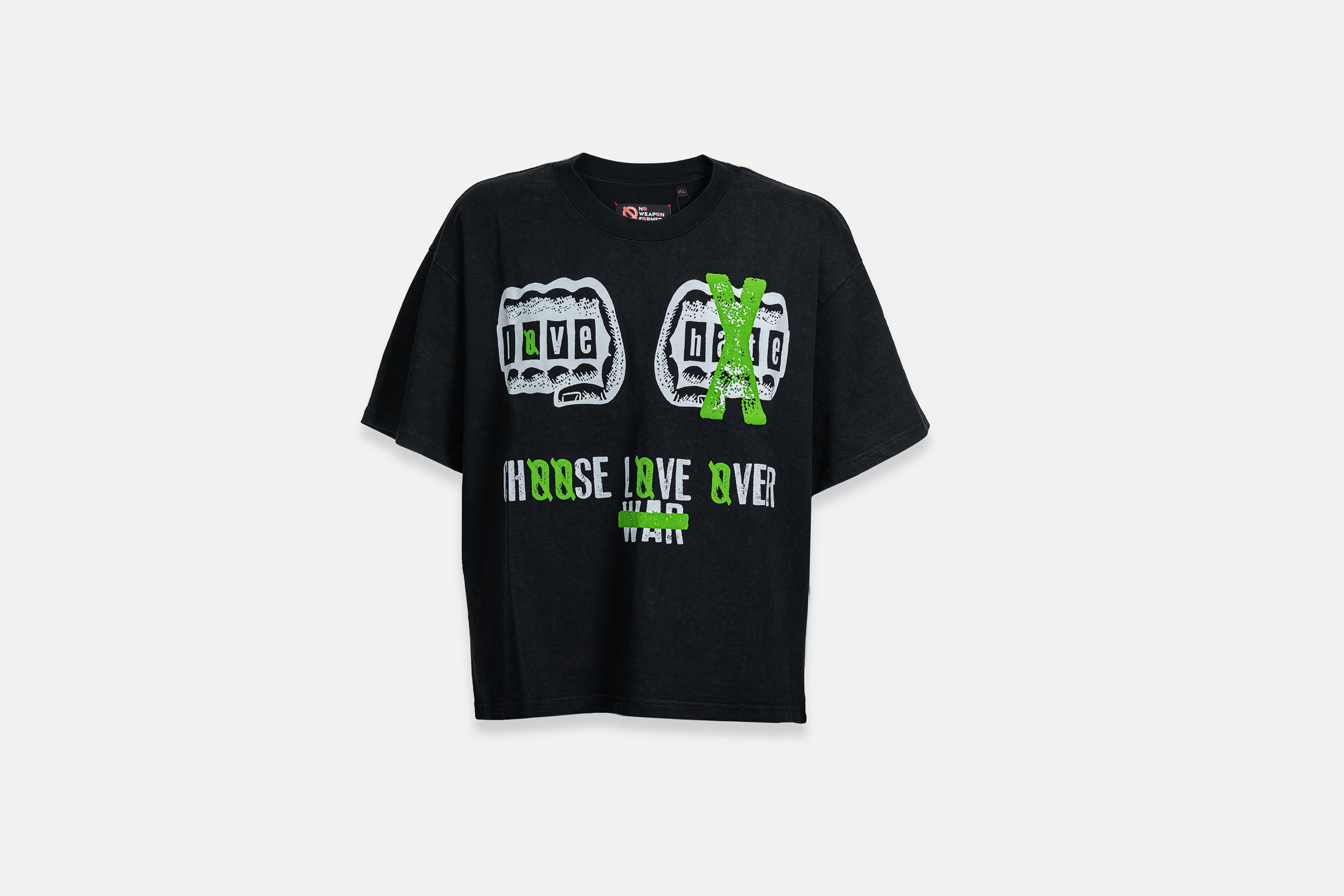 Love Over Hate Cropped Tee - No Weapon Formed Collection