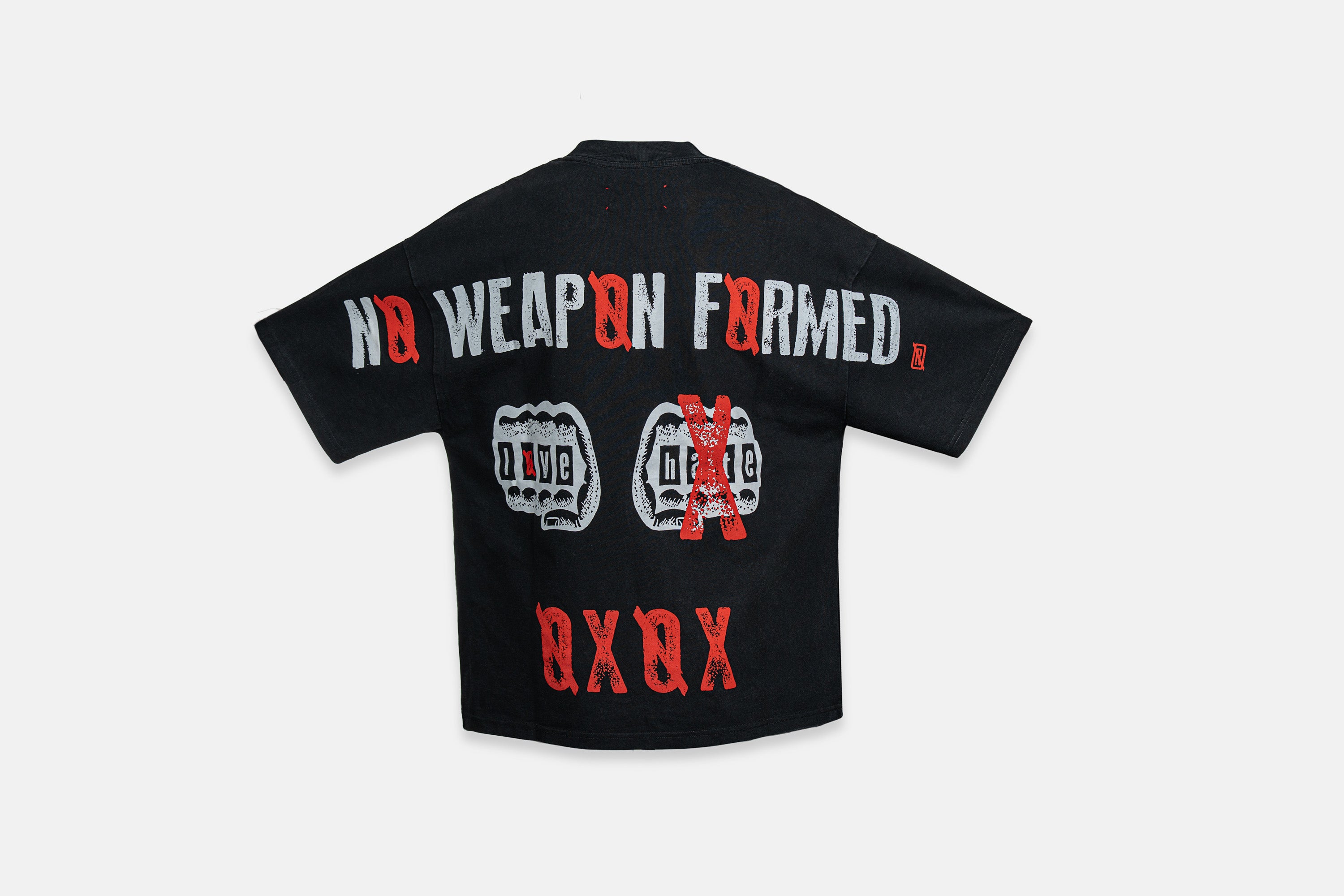 Love Over Hate Cropped Tee - No Weapon Formed Collection