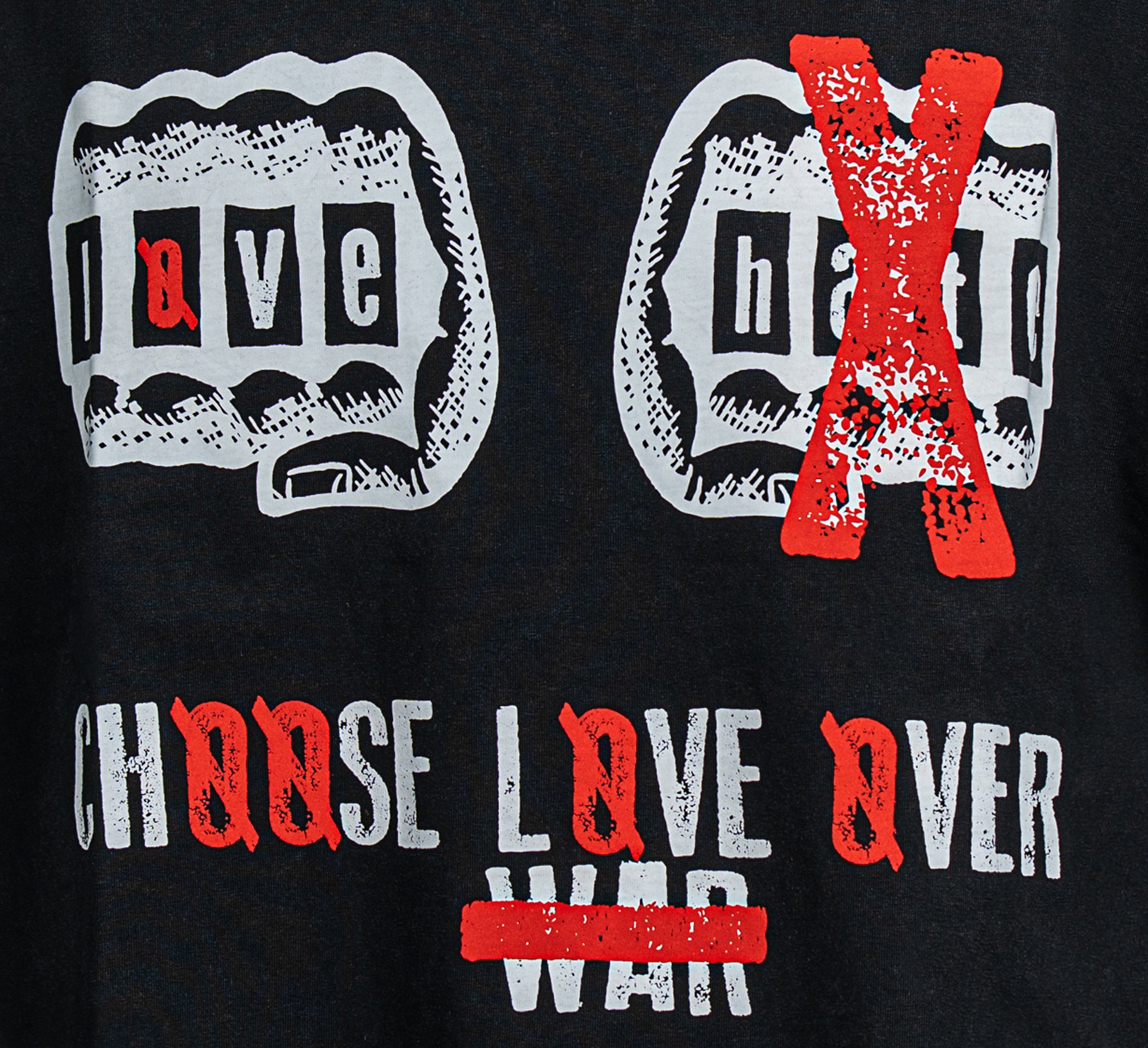 Love Over Hate Cropped Tee - No Weapon Formed Collection