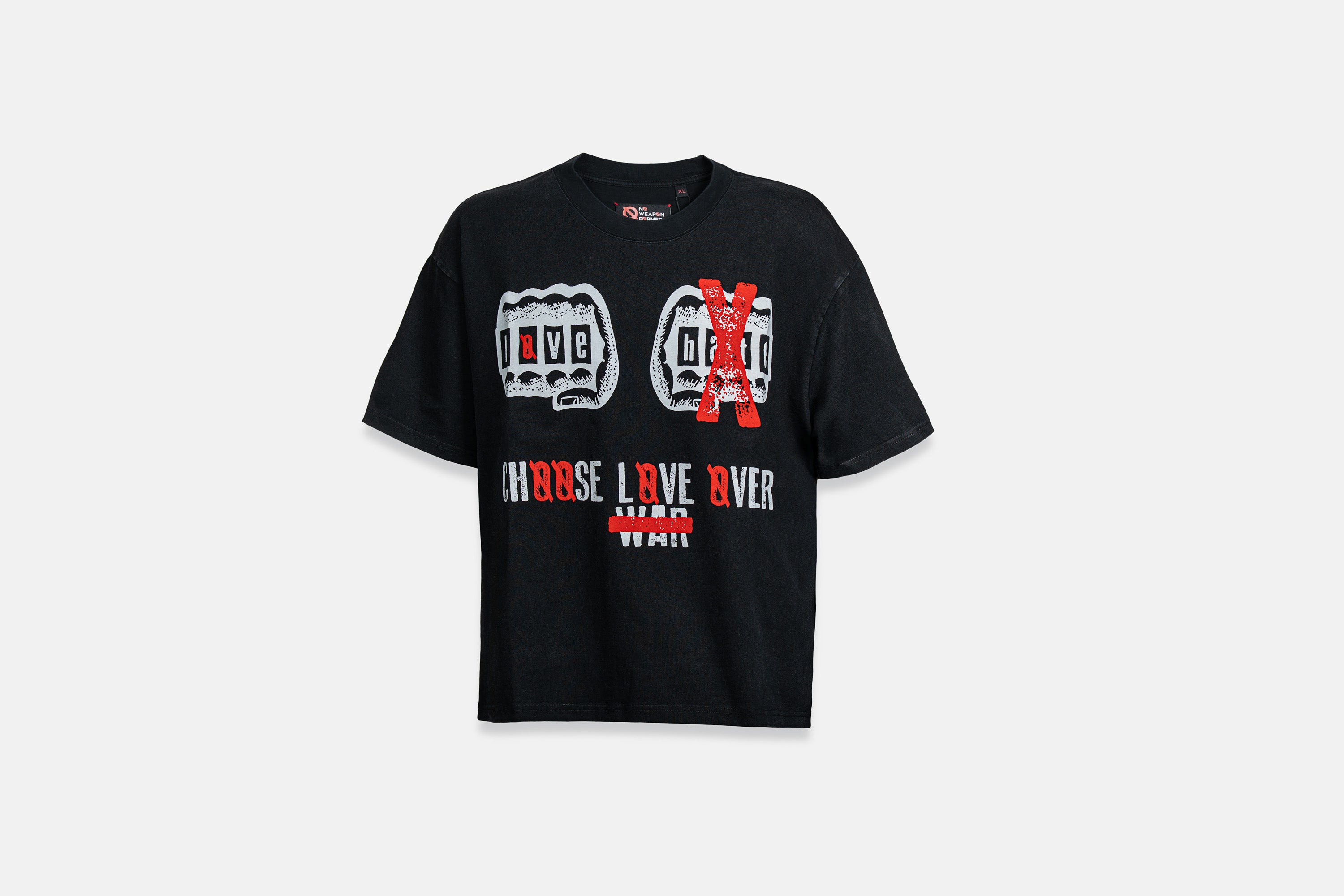 Love Over Hate Cropped Tee - No Weapon Formed Collection