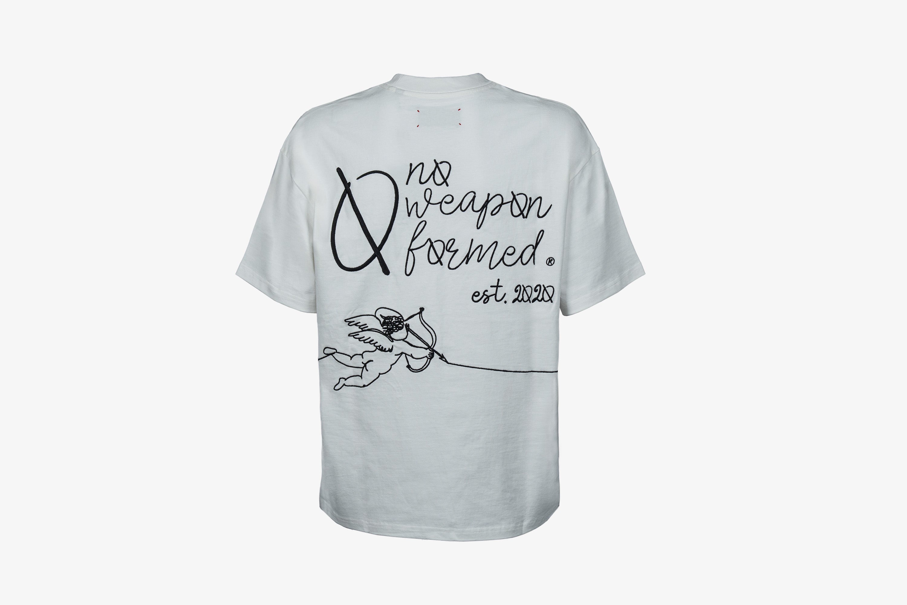 Embroidered String Angel Oversized Tee – No Weapon Formed Collection