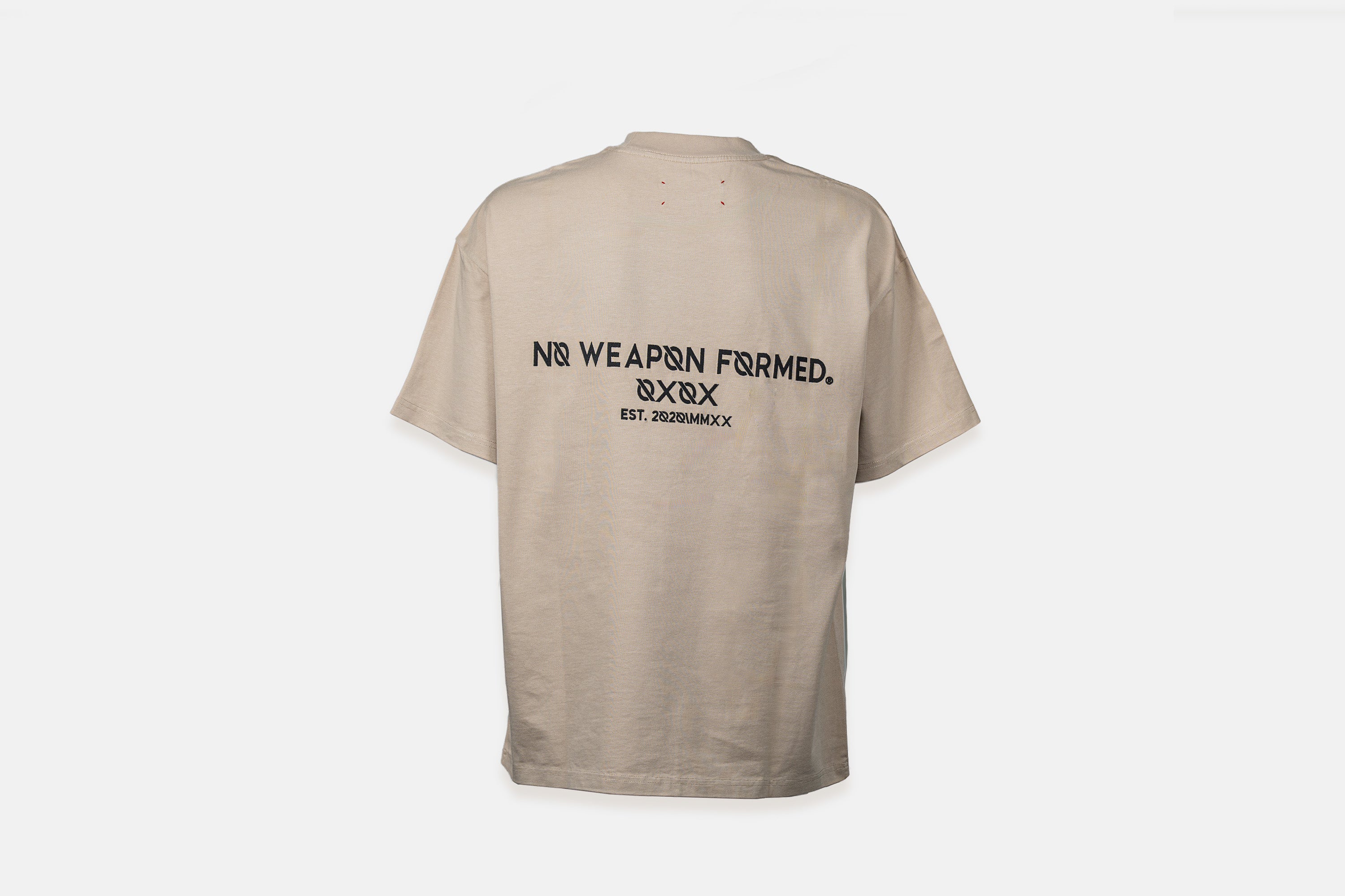 Embroidered Logo Over Size Tee – No Weapon Formed Collection