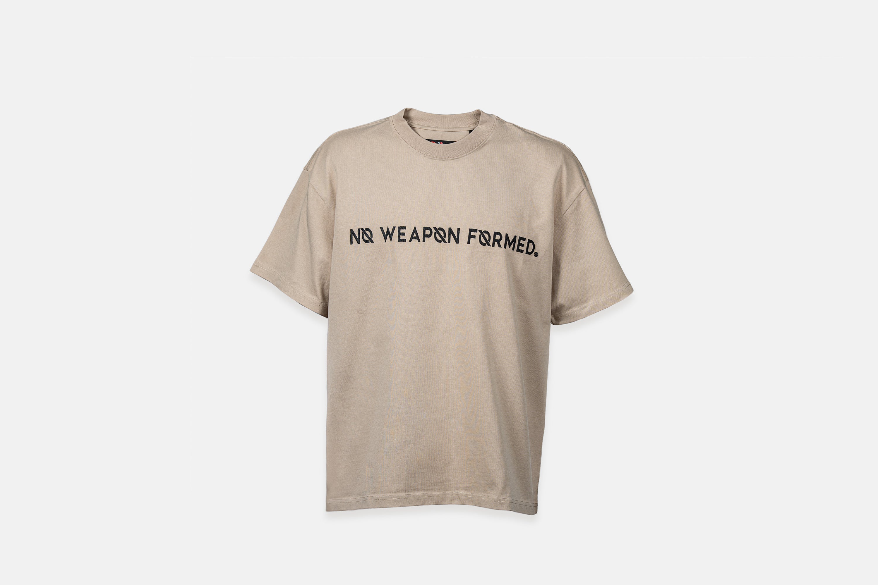 Embroidered Logo Over Size Tee – No Weapon Formed Collection