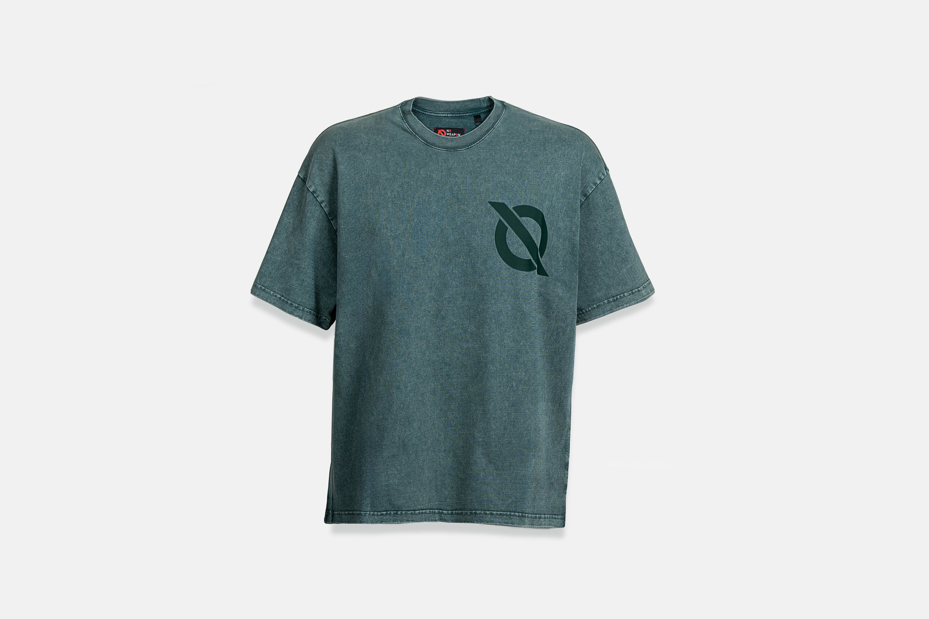 Washed Printed Logo Over Size Tee – No Weapon Formed Collection