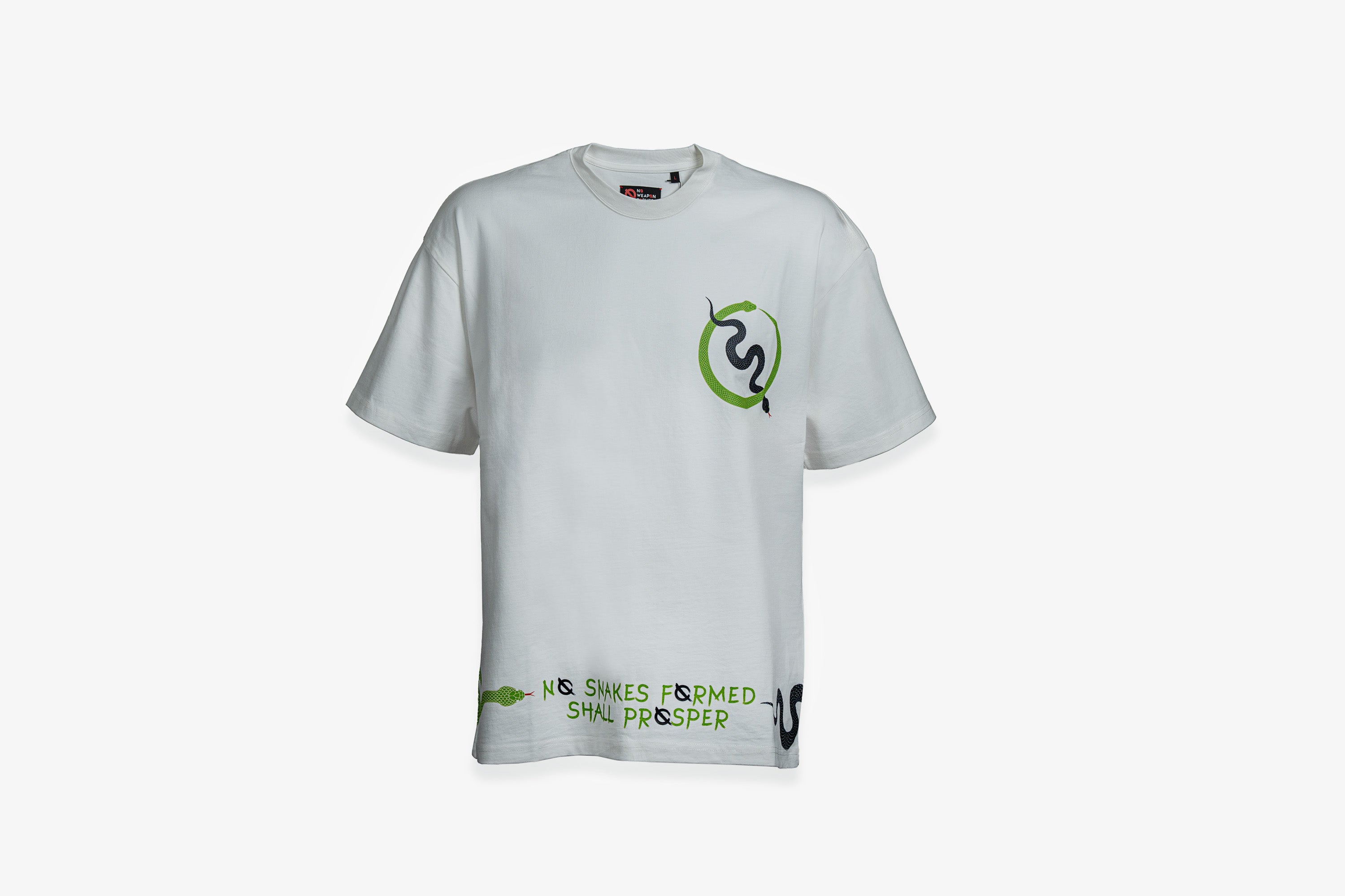No Snakes Formed Shall Prosper Oversized Tee – Year of the Snake Collection