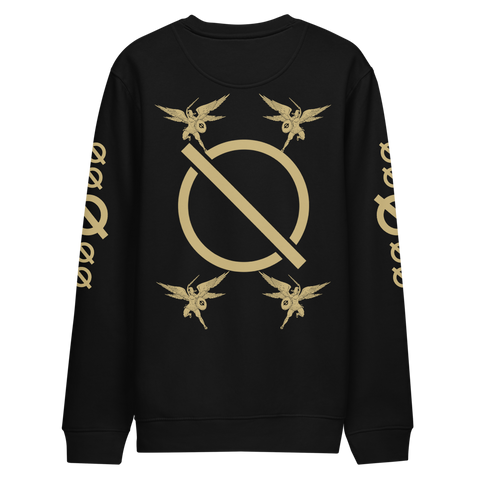 NO WEAPON FORMED FIGHTING ANGEL  GOLD/BLACK - Unisex eco sweatshirt