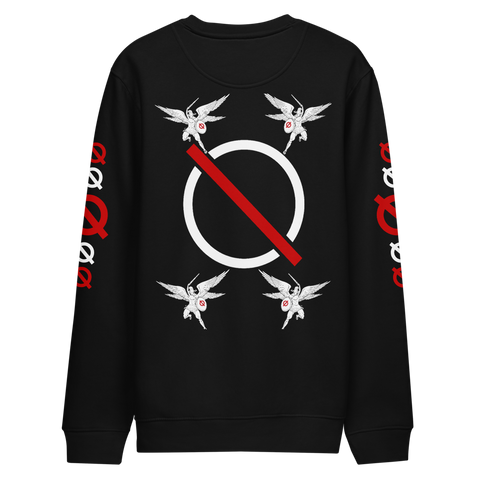 NO WEAPON FORMED FIGHTING ANGEL BLACK/RED/WHITE - Unisex eco sweatshirt