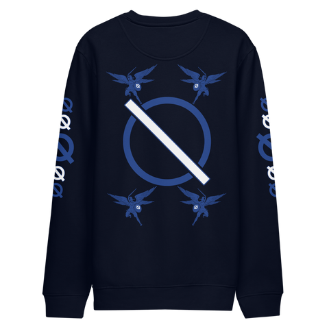 NO WEAPON FORMED FIGHTING ANGEL BLUE/WHITE - Unisex eco sweatshirt