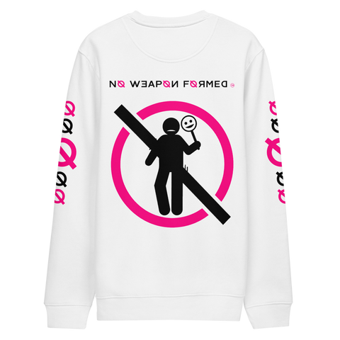 NO WEAPON FORMED 'TWO FACED PPL' HOT PINK/WHITE/BLACK - Unisex eco sweatshirt