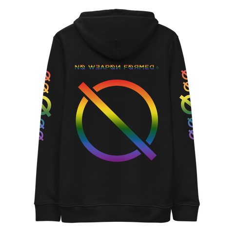 NO WEAPON FORMED LGBT+ LOGO - Unisex essential eco hoodie
