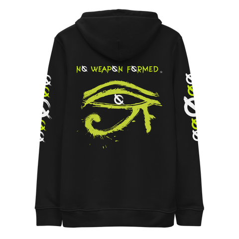 NO WEAPON FORMED HORUS EYE NEON GREEN/WHITE - Unisex essential eco hoodie