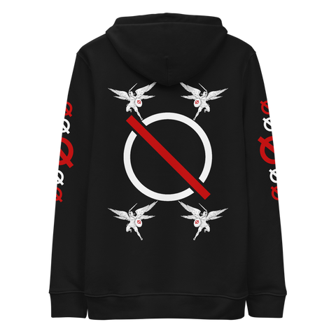 NO WEAPON FORMED FIGHTING ANGEL RED/BLACK/WHITE - Unisex essential eco hoodie