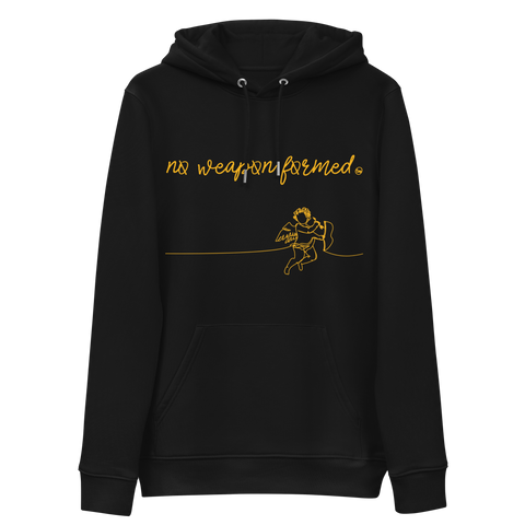 NO WEAPON FORMED "BOW & ARROW ANGELS" YELLOW - Unisex essential eco hoodie
