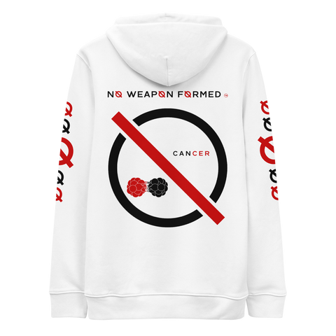 NO WEAPON FORMED 'CANCER' BLACK/WHITE/RED - Unisex essential eco hoodie