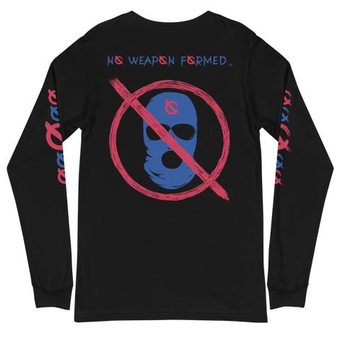 NO WEAPON FORMED 'ROBBER/OPPS' BLUE/RED - Unisex Long Sleeve Tee