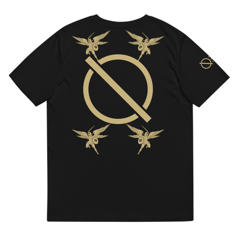NO WEAPON FORMED FIGHTING ANGEL GOLD/BLACK - Unisex organic cotton t-shirt
