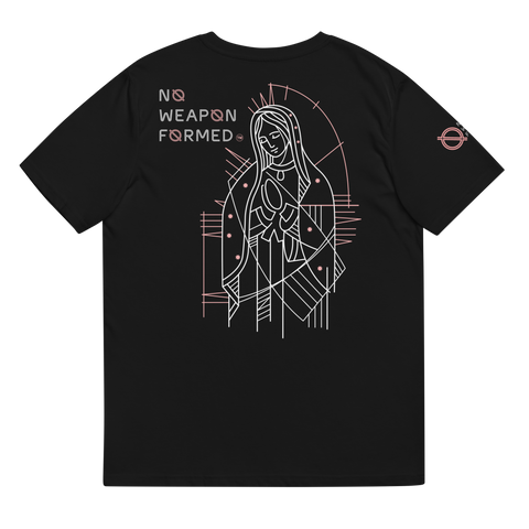 NO WEAPON FORMED "LADY OF GUADALUPE" BLACK/PINK - Unisex organic cotton t-shirt
