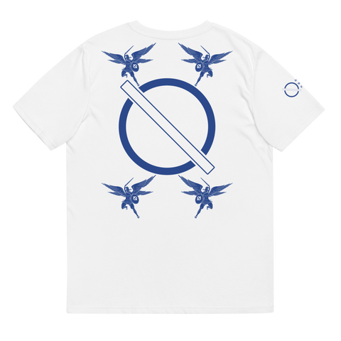 NO WEAPON FORMED FIGHTING ANGEL BLUE/WHITE - Unisex organic cotton t-shirt