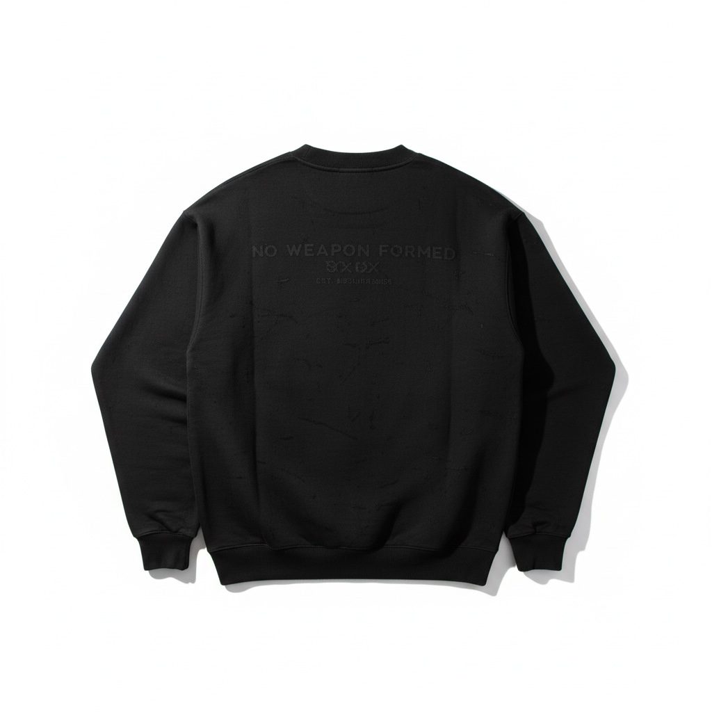 NO WEAPON FORMED® LASER ETCHED BLACK SWEAT SUIT