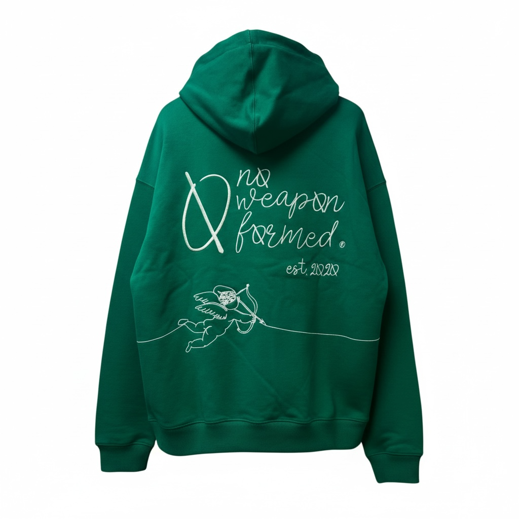 EMBROIDERED STRING ANGEL HOODIE - SCRIPTED ANGEL COLLECTION