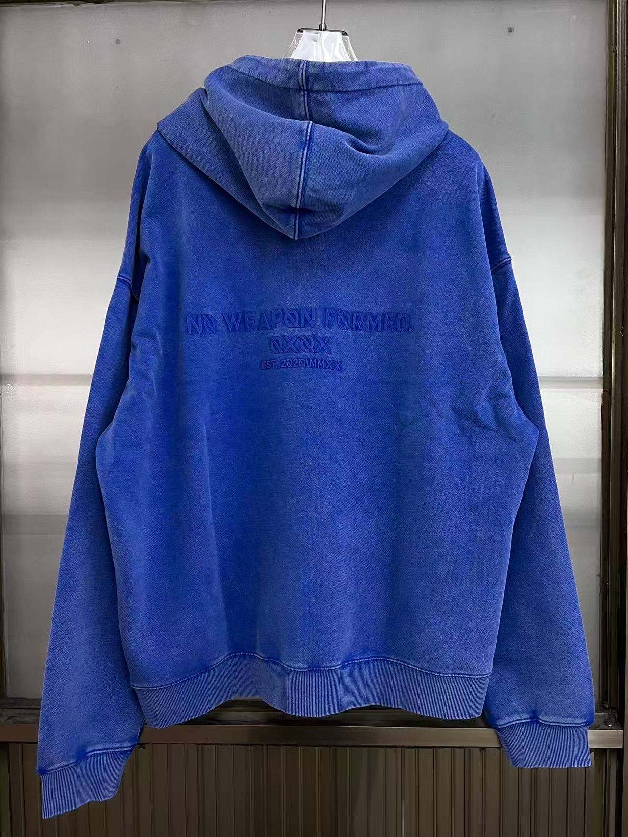 NO WEAPON FORMED® Embroidered Logo Washed Hoodie