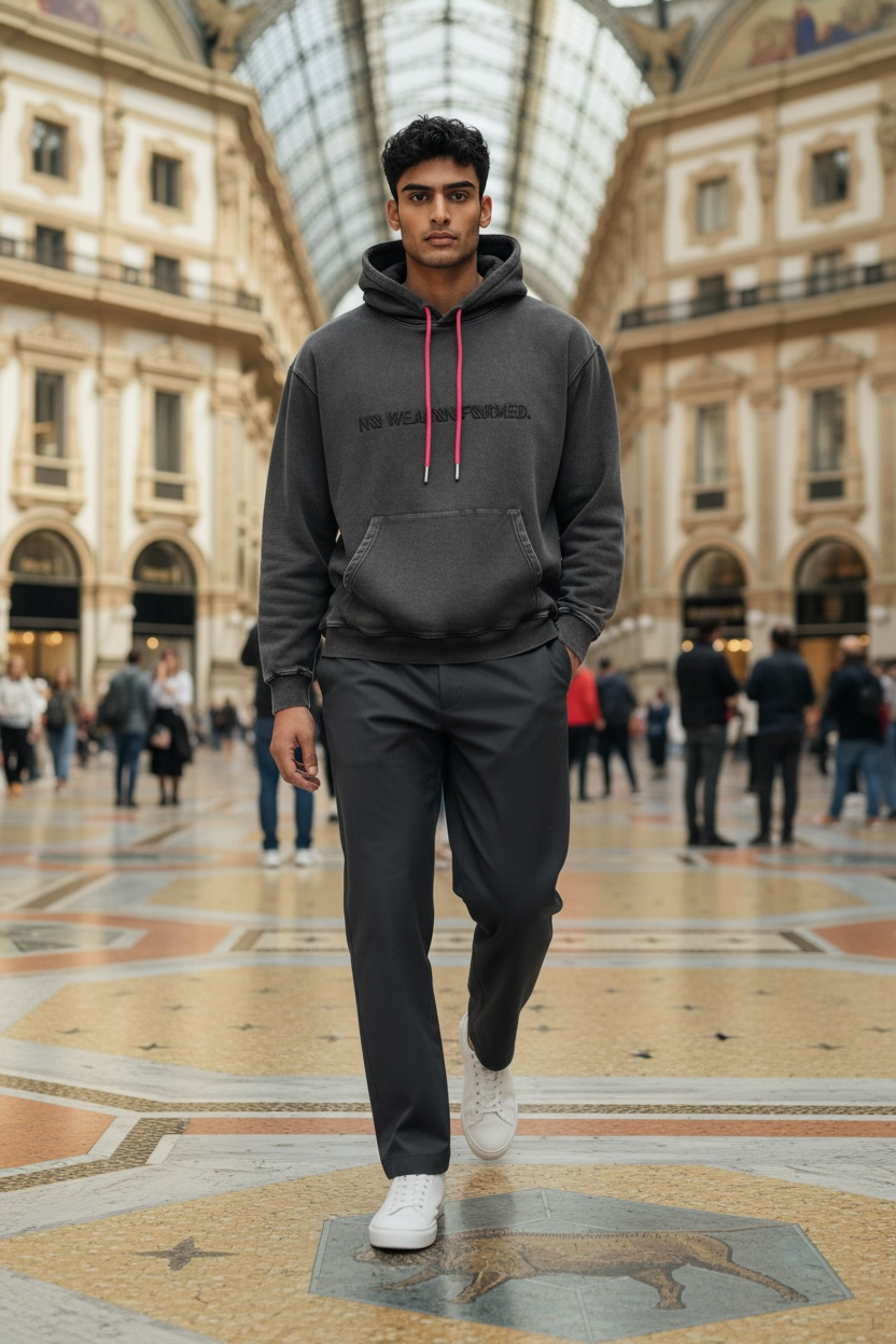 NO WEAPON FORMED® Embroidered Logo Washed Hoodie