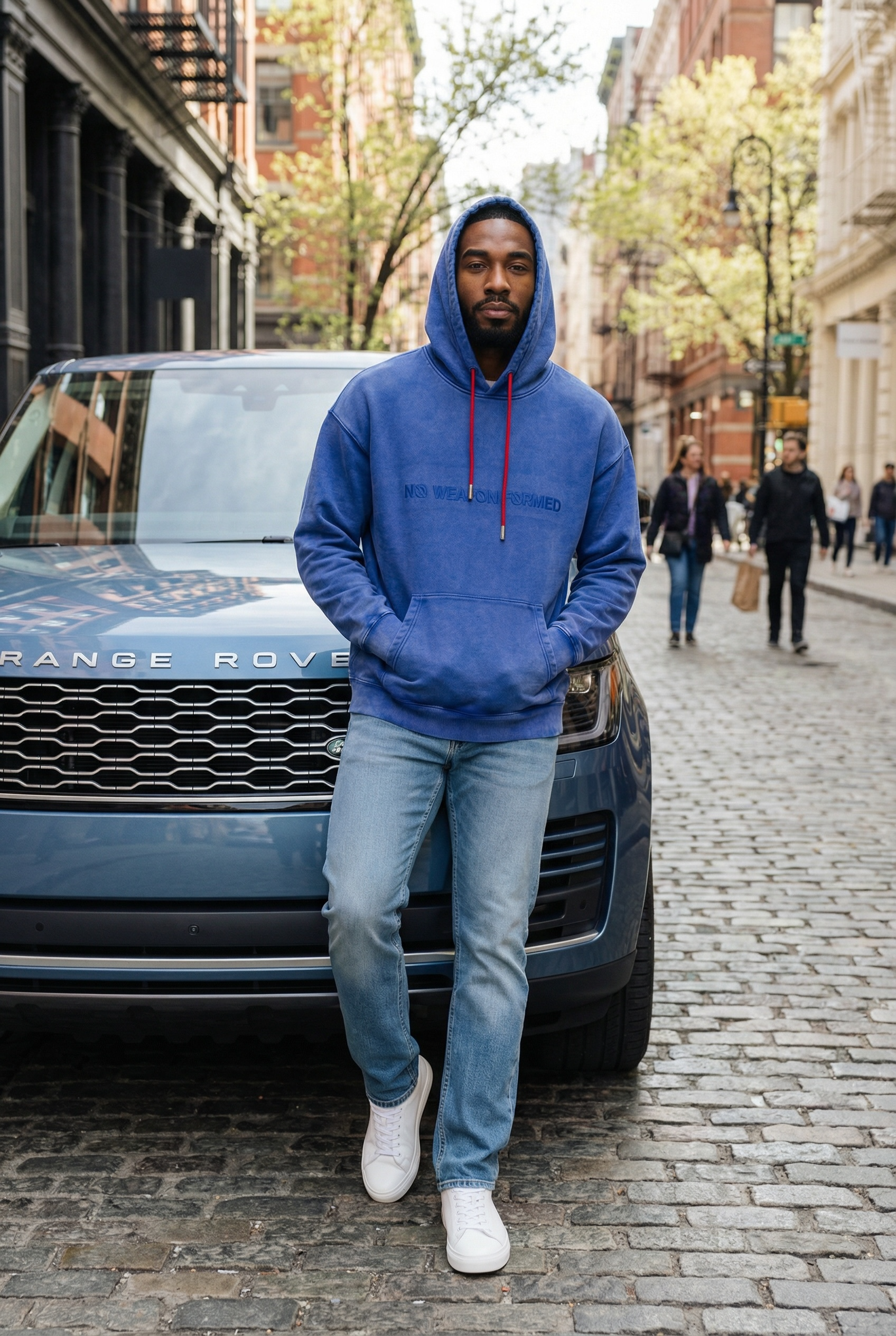 NO WEAPON FORMED® Embroidered Logo Washed Hoodie