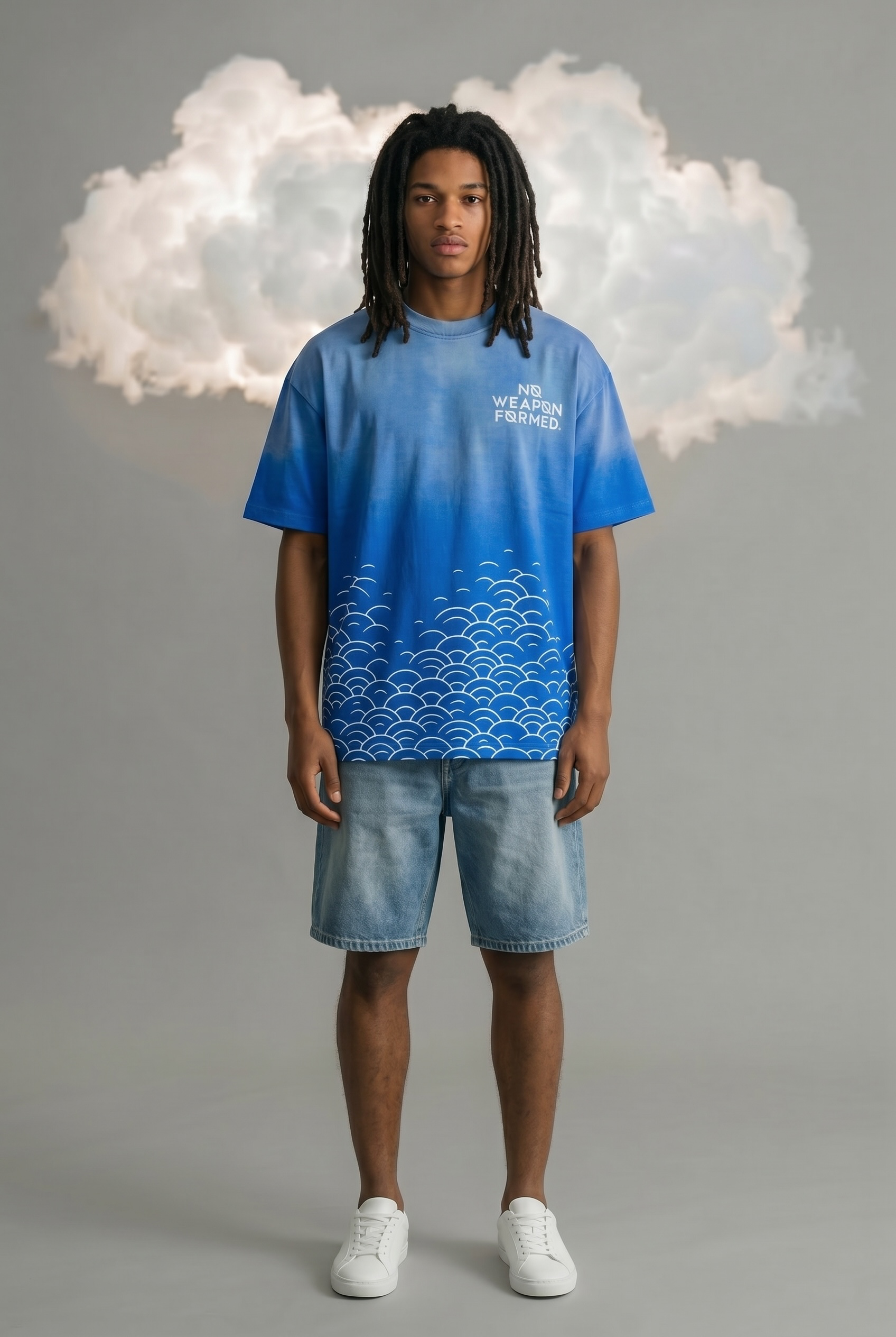 Cloudy Blue T Shirt - No Weapon Formed®
