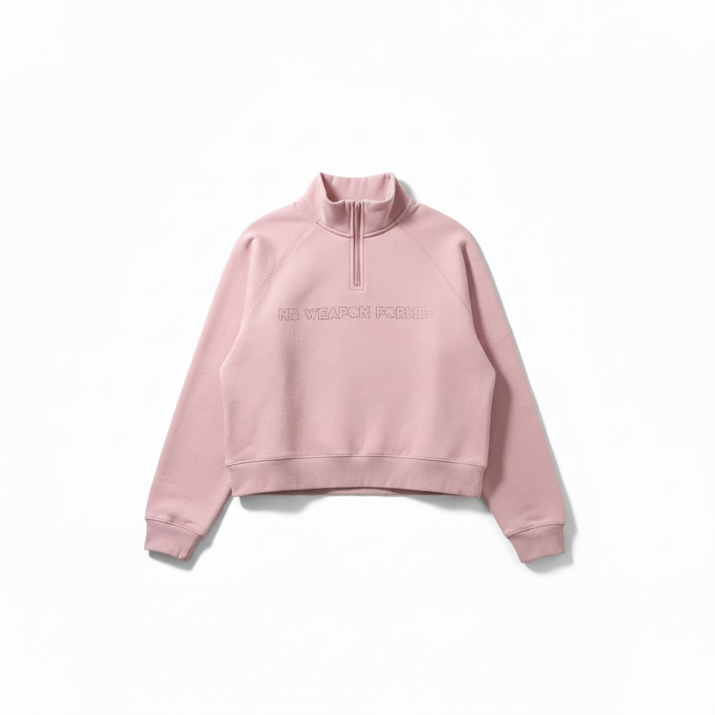 NO WEAPON FORMED®  WOMENS LASER ETCHED & RHINESTONE PINK SWEAT SUIT