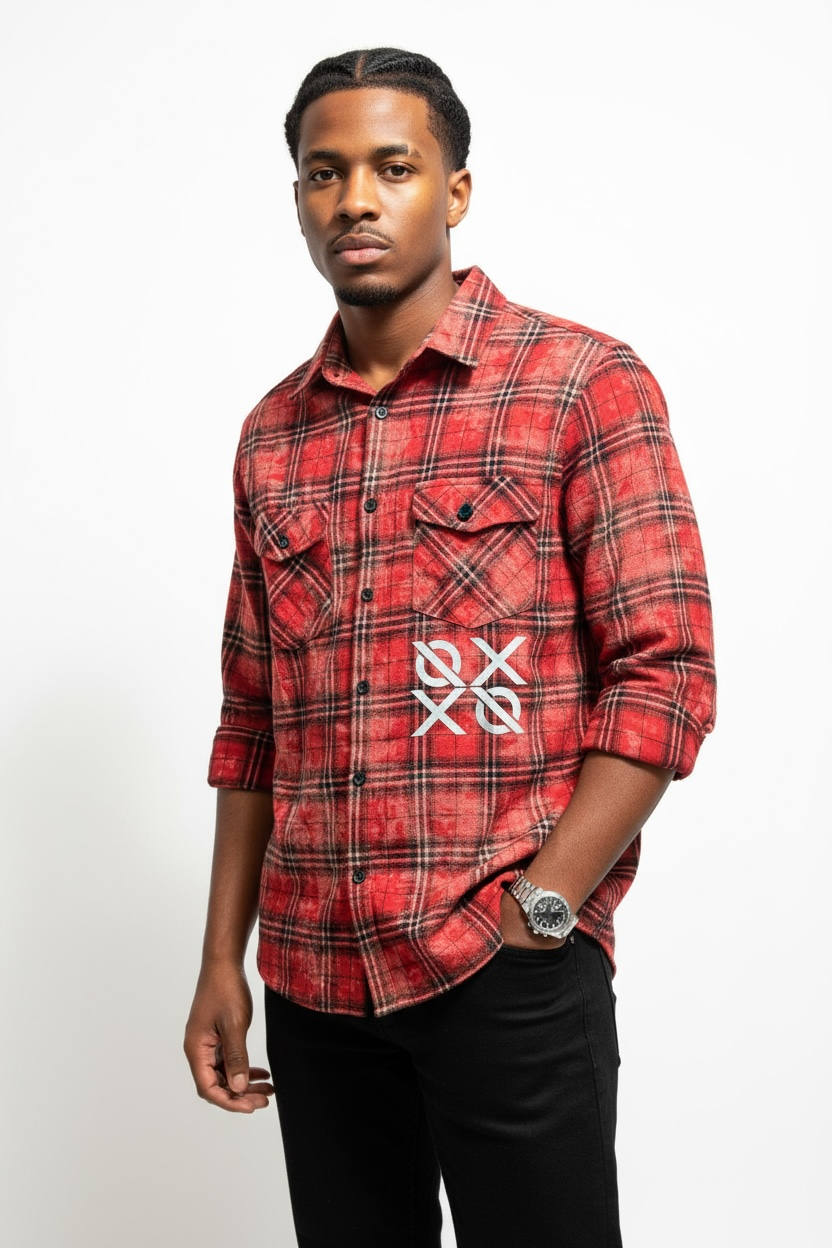 3M REFLECTIVE DISTRESSED & FROST WASHED FLANNEL — NO WEAPON FORMED®