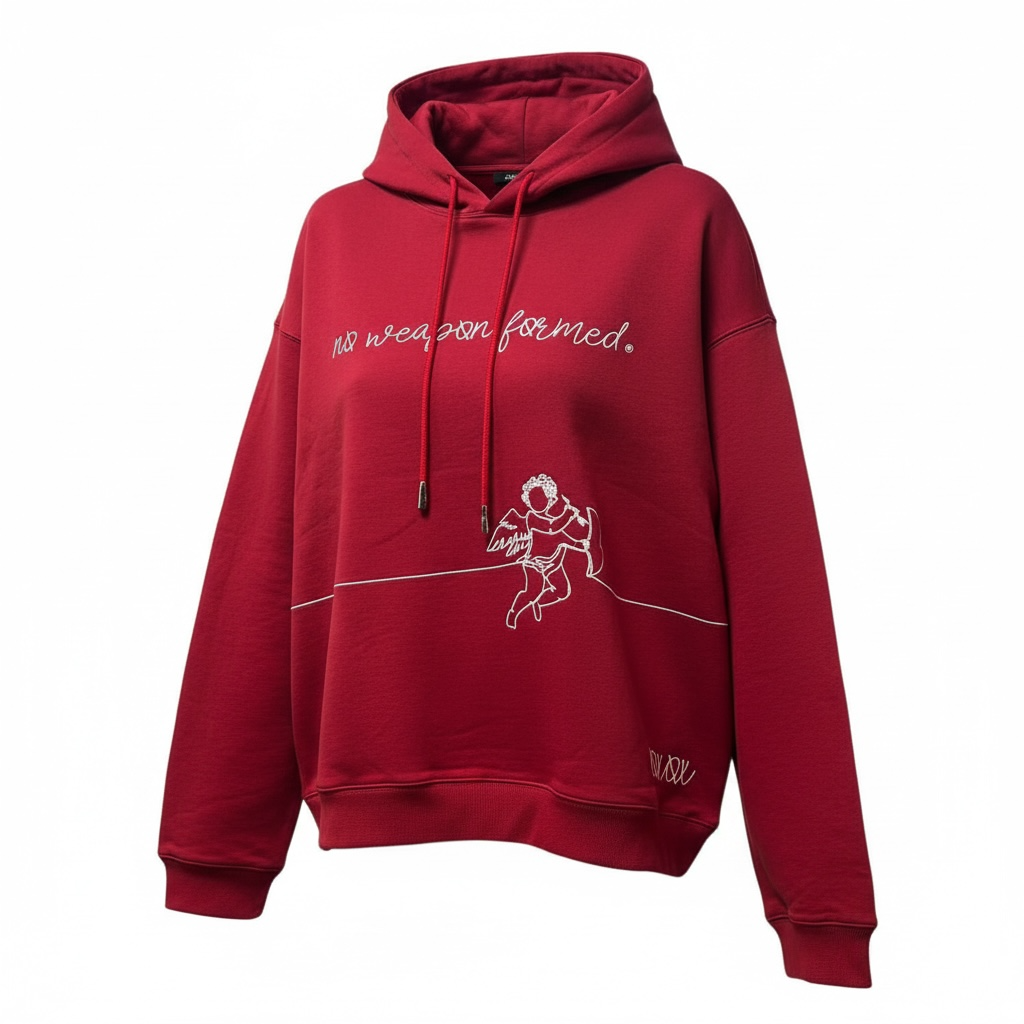 EMBROIDERED STRING ANGEL HOODIE - SCRIPTED ANGEL COLLECTION