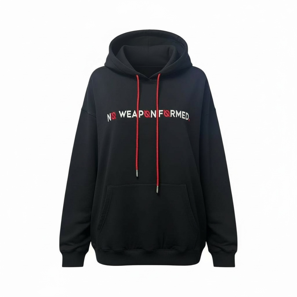 No Weapon Formed® Branded Satin Embroidered Hoodie