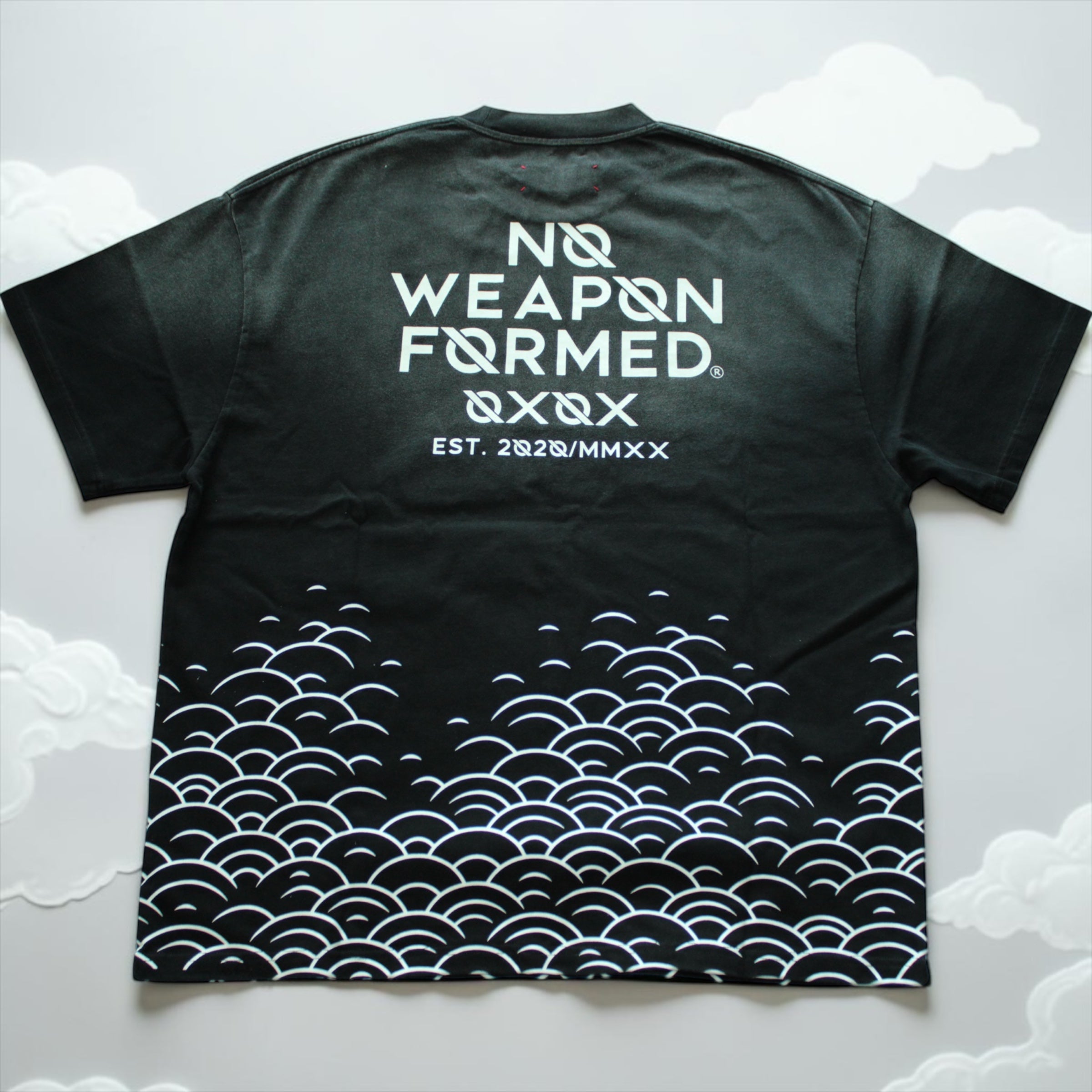 Cloudy Black T Shirt - No Weapon Formed®