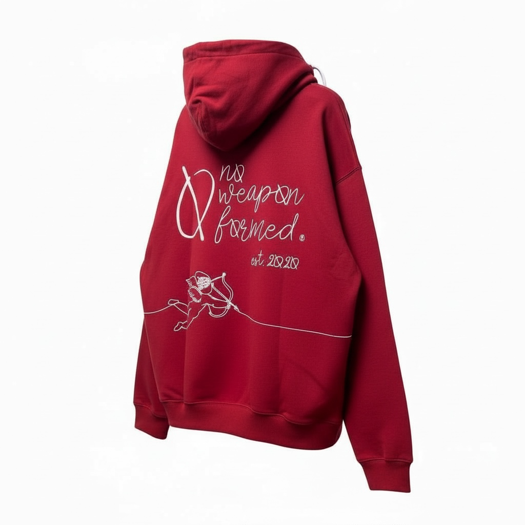 EMBROIDERED STRING ANGEL HOODIE - SCRIPTED ANGEL COLLECTION