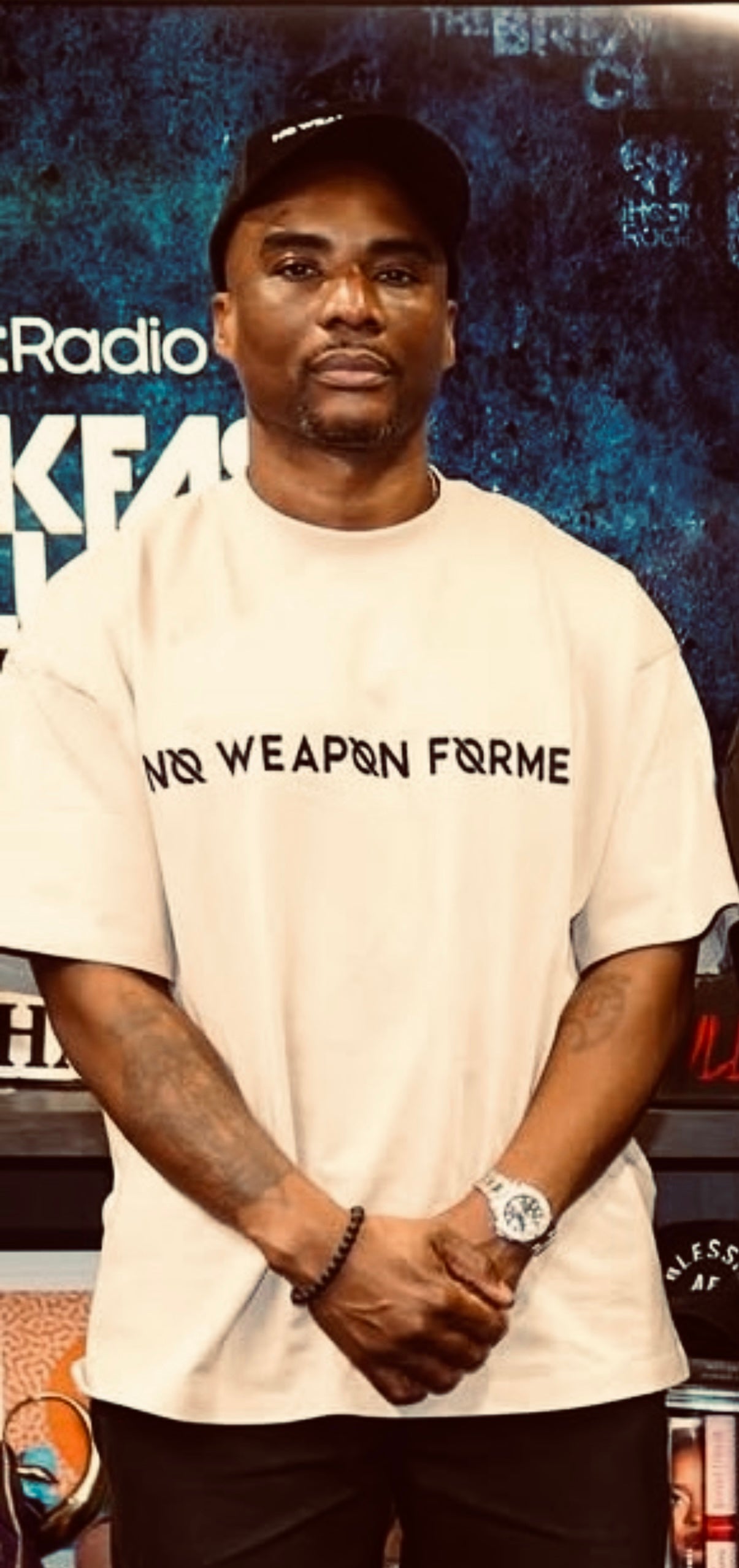 Embroidered Logo Over Size Tee – No Weapon Formed Collection