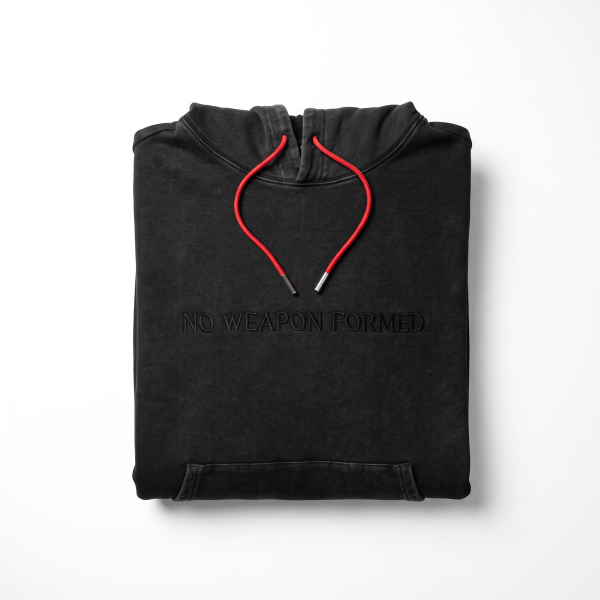 Black NO WEAPON FORMED® Embroidered Logo Washed Hoodie