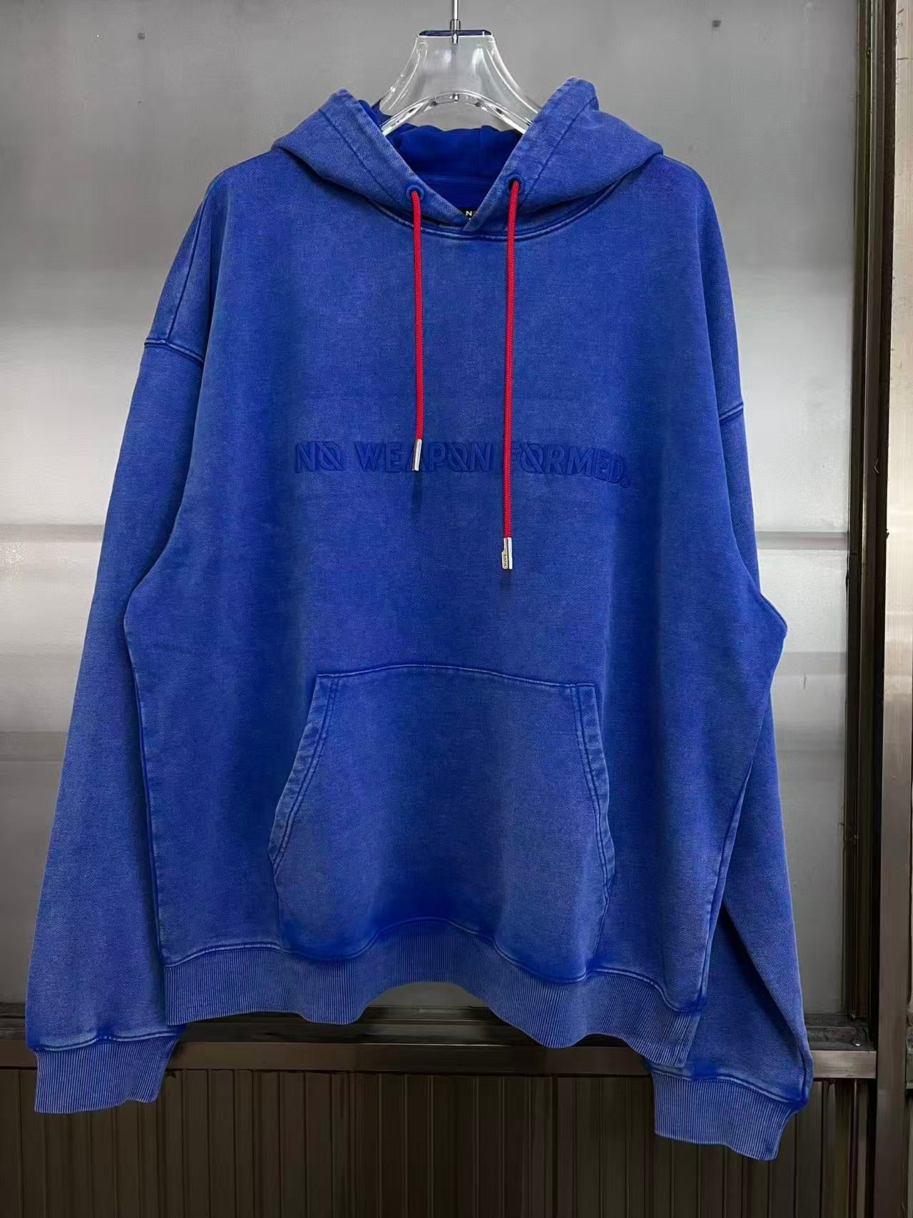 NO WEAPON FORMED® Embroidered Logo Washed Hoodie