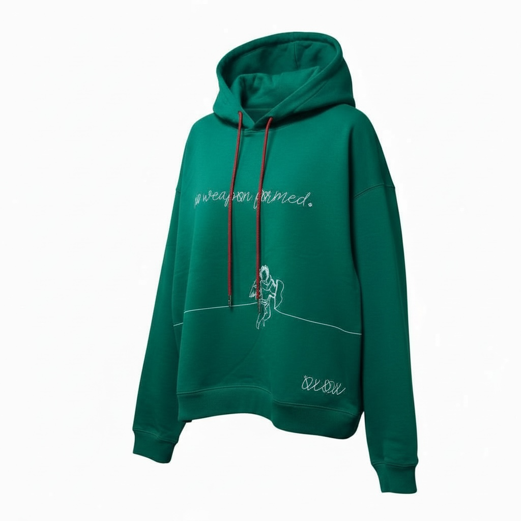 EMBROIDERED STRING ANGEL HOODIE - SCRIPTED ANGEL COLLECTION