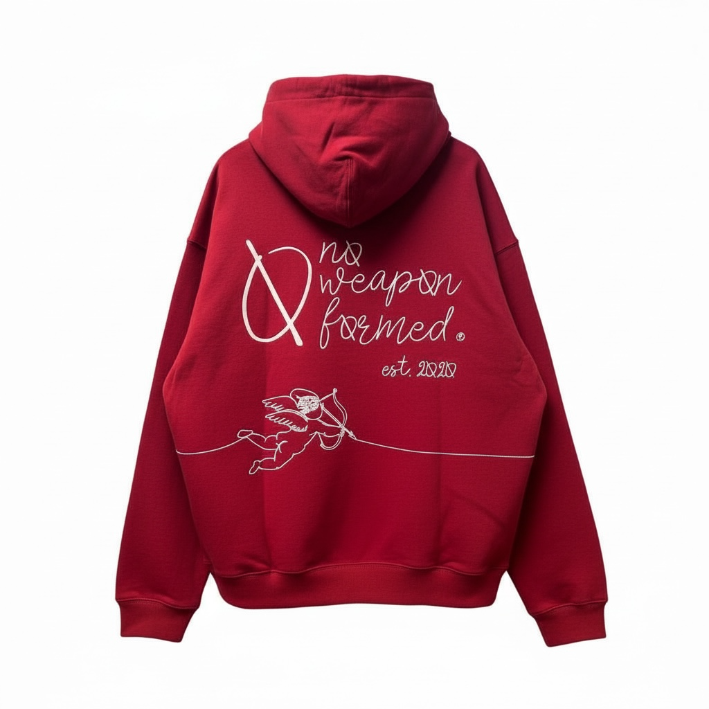 EMBROIDERED STRING ANGEL HOODIE - SCRIPTED ANGEL COLLECTION
