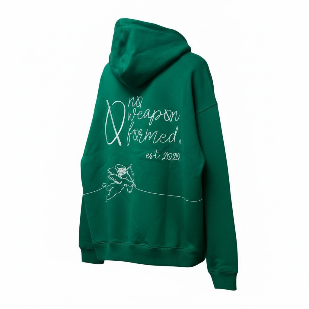 EMBROIDERED STRING ANGEL HOODIE - SCRIPTED ANGEL COLLECTION