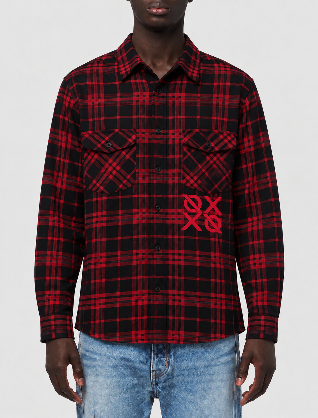 Black & Red No Weapon Formed Heavy Brushed Flannel Shirt/Jacket