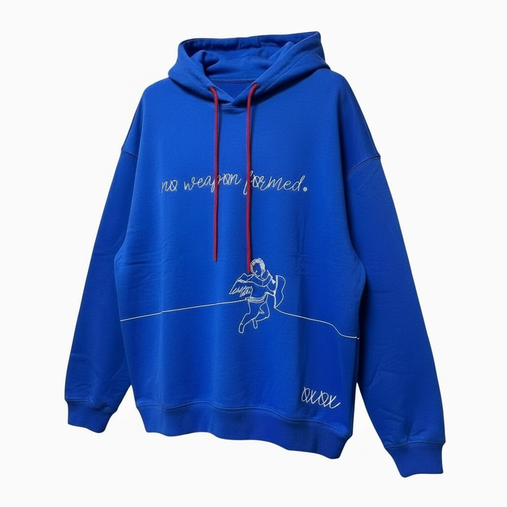 EMBROIDERED STRING ANGEL HOODIE - SCRIPTED ANGEL COLLECTION