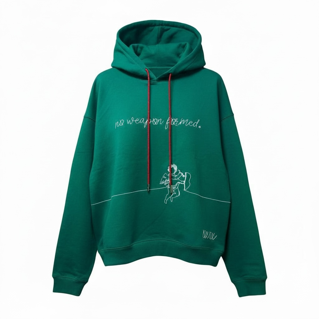 EMBROIDERED STRING ANGEL HOODIE - SCRIPTED ANGEL COLLECTION