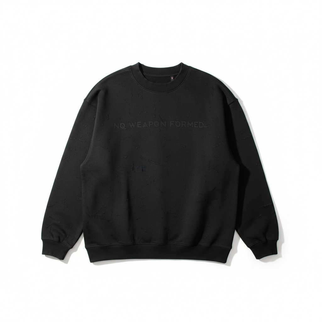 NO WEAPON FORMED® LASER ETCHED BLACK SWEAT SUIT