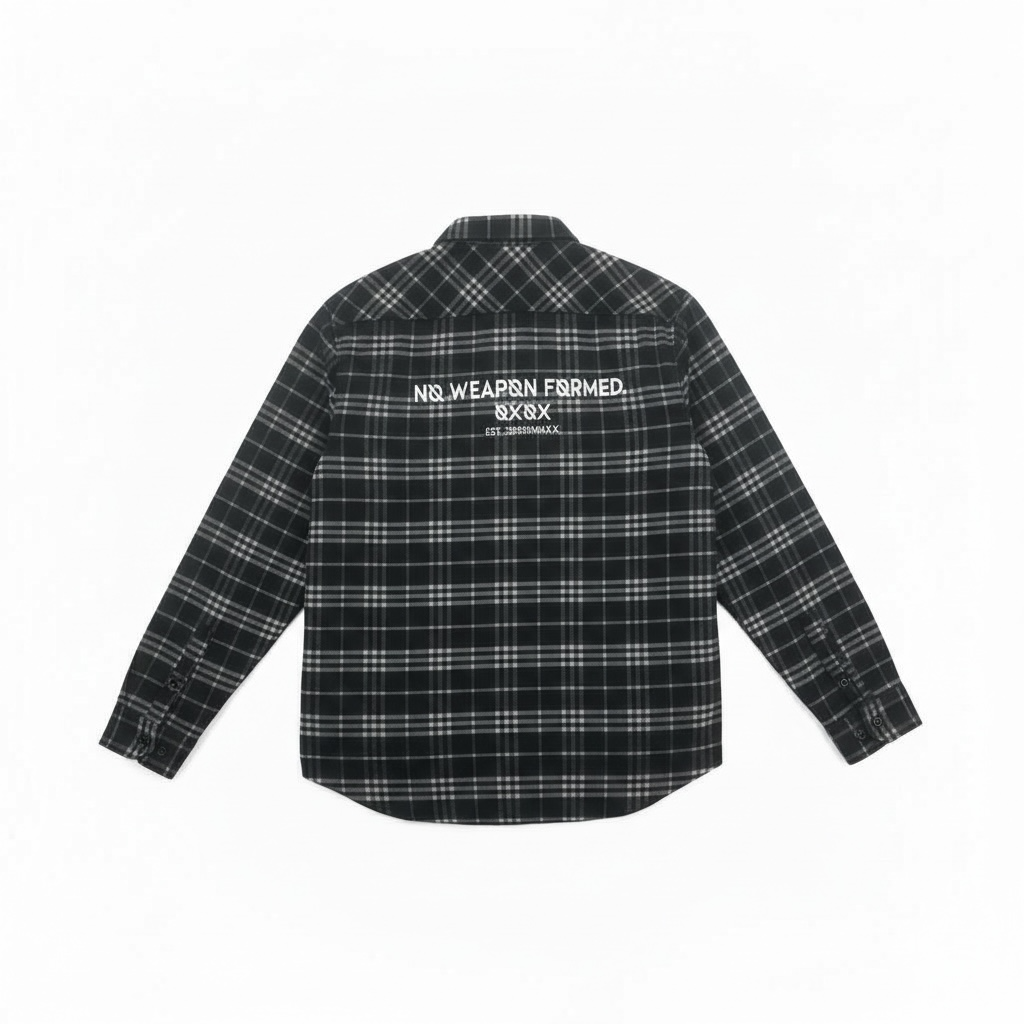 No Weapon Formed Heavy Flannel Shirt/Jacket “Shacket”