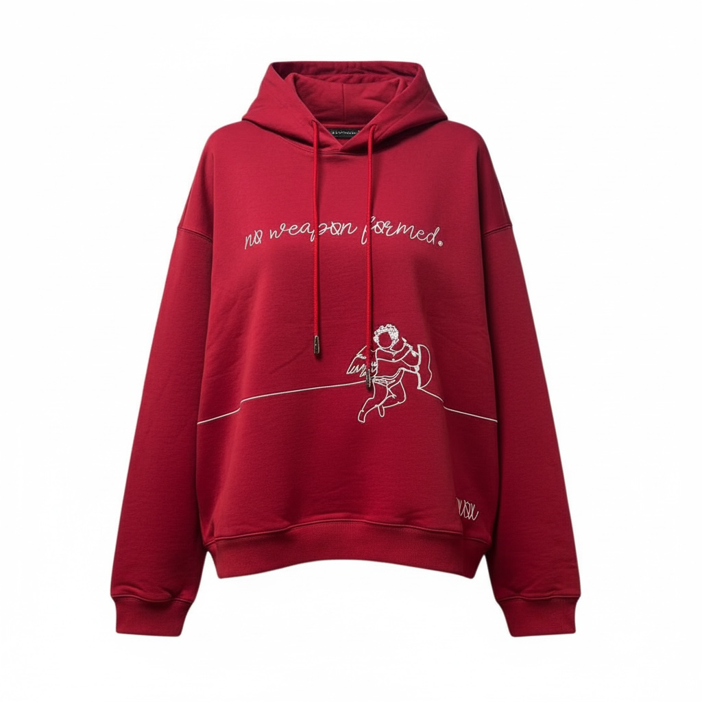 EMBROIDERED STRING ANGEL HOODIE - SCRIPTED ANGEL COLLECTION