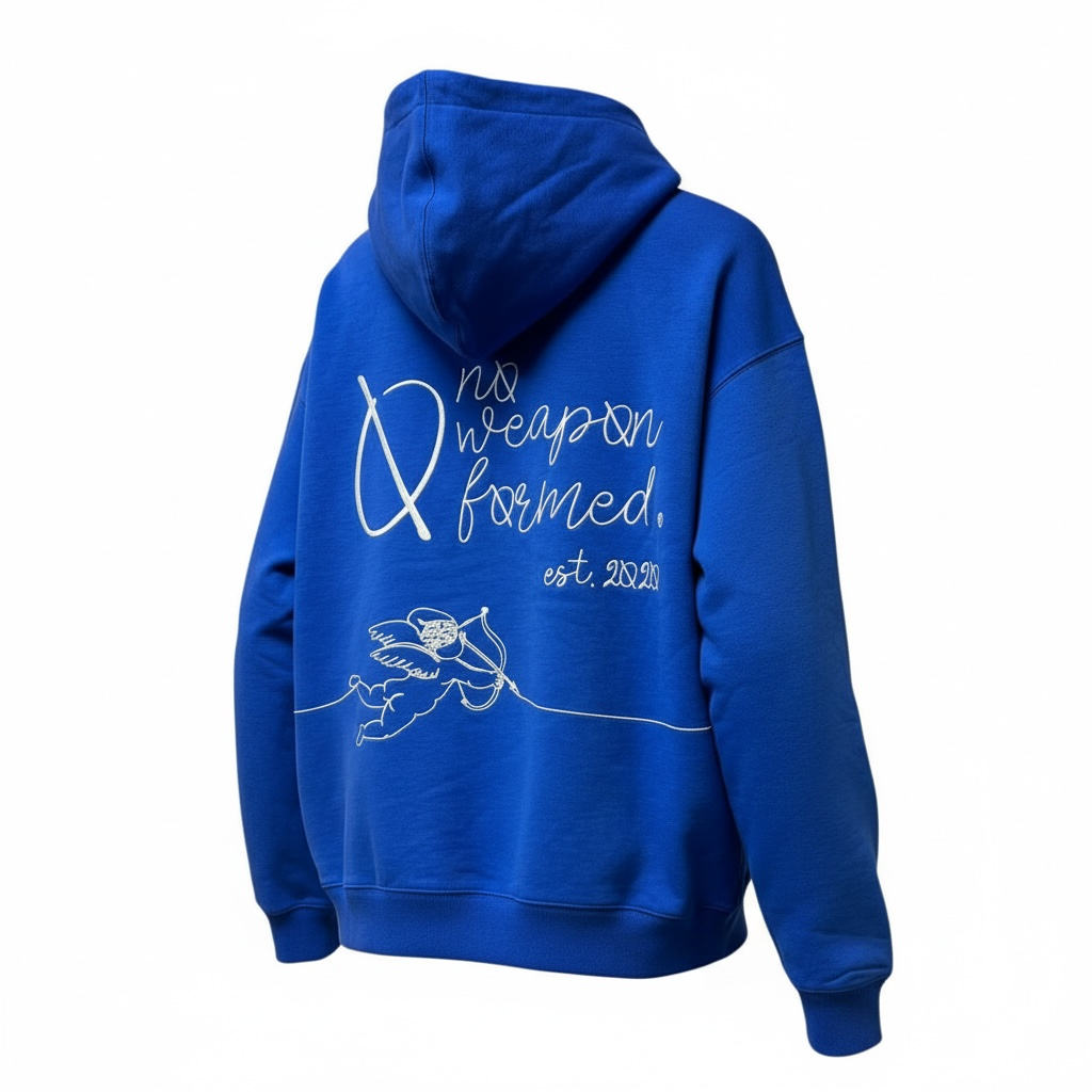 EMBROIDERED STRING ANGEL HOODIE - SCRIPTED ANGEL COLLECTION